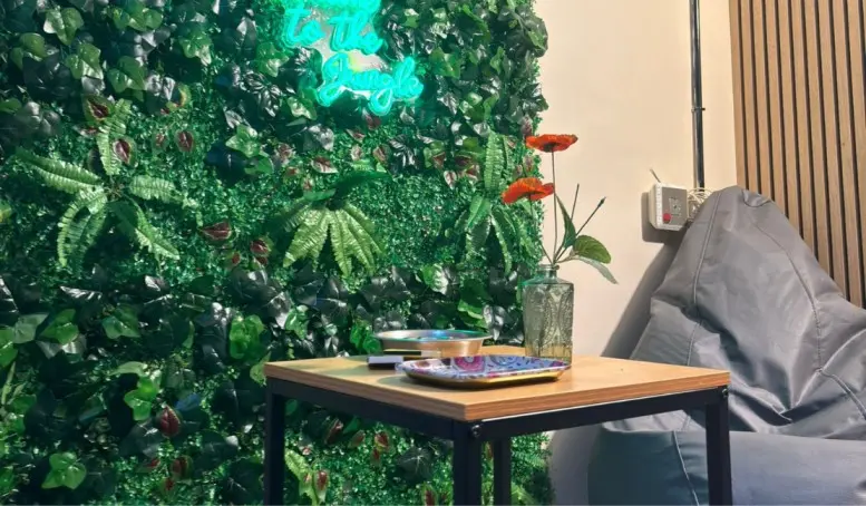 Cannabis club seating area in Green Dream Club