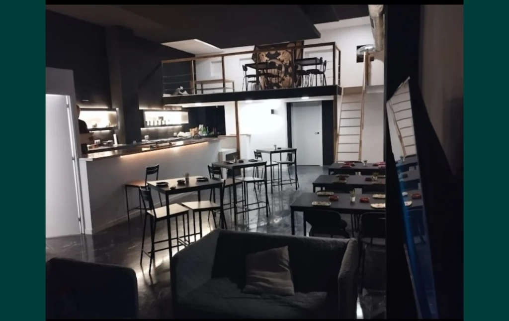 Green Dream Club social area with cannabis decor