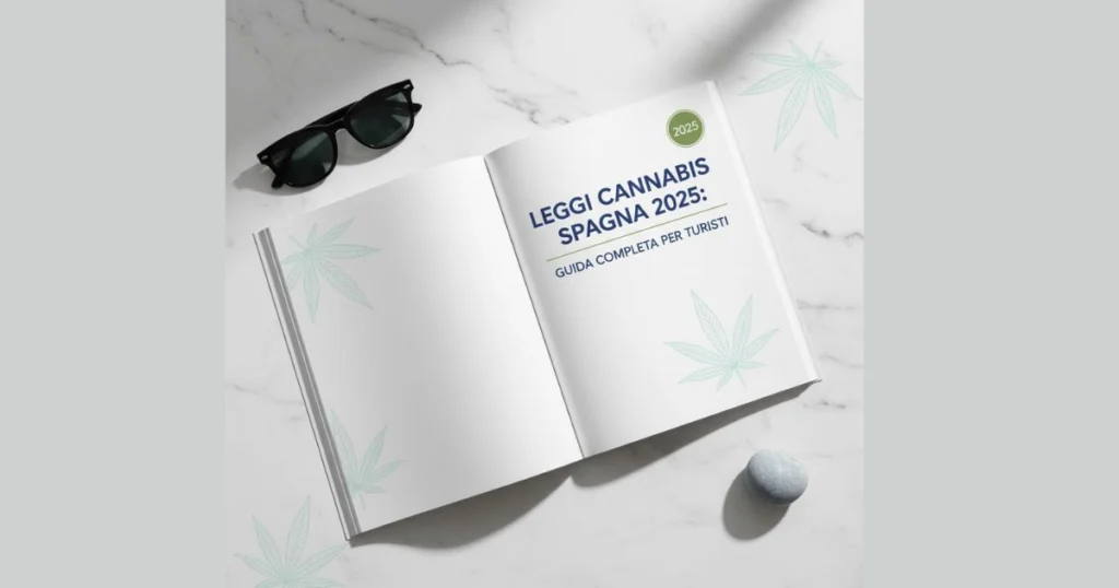 Vector map of Spain with highlighted Barcelona, Madrid and Valencia, showing icons for private use, no public consumption, and members‑only clubs, labeled ‘Cannabis Laws in Spain 2025: Tourist Guide’